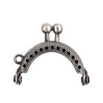 Застежка для сумки фермуар 4х3.5 см, 5 шт, 01 серебро, Gamma FER-18