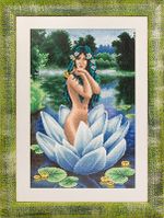 Набор для вышивания нитками Panna, Золотая серия, Нимфа, 25,5х36 см