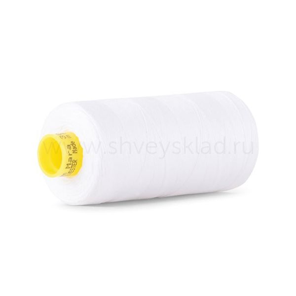 Нить отделочная Gutermann Mara 30/2, 300 м, 702404_00, 800 белый, 1 катушка