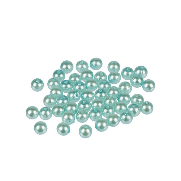 Бусины пластик ⌀6 мм, 50±2 шт, №12 св.голубой, Zlatka PB-1