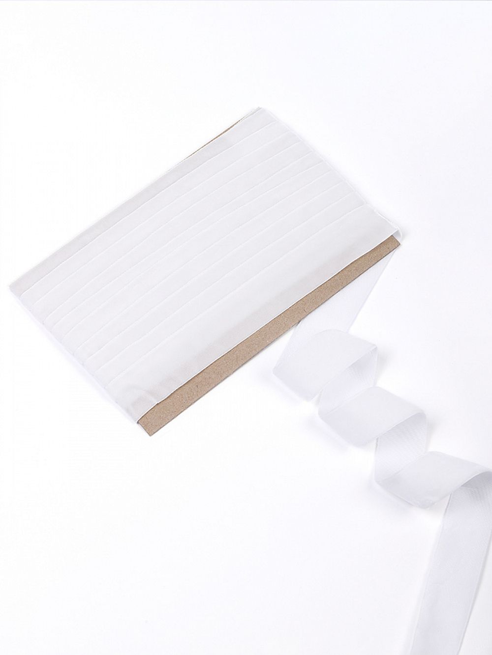 Лента бархатная (тесьма) 15.0 мм / 5 метров, LB2502 нейлон, цв.белый