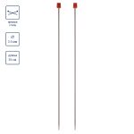 Спицы прямые металл ⌀3.5 мм, 35 см, 2 шт, никель, Visantia VTS-2