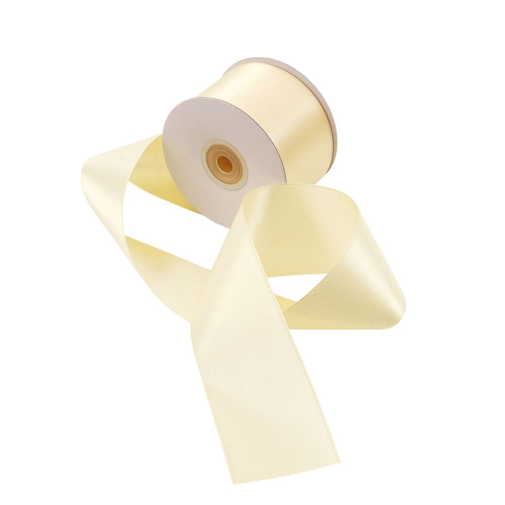 Лента атласная 2-сторонняя 50.0 мм / 22.86±1 метров, C1008 молочный, 6102-0016, Globus