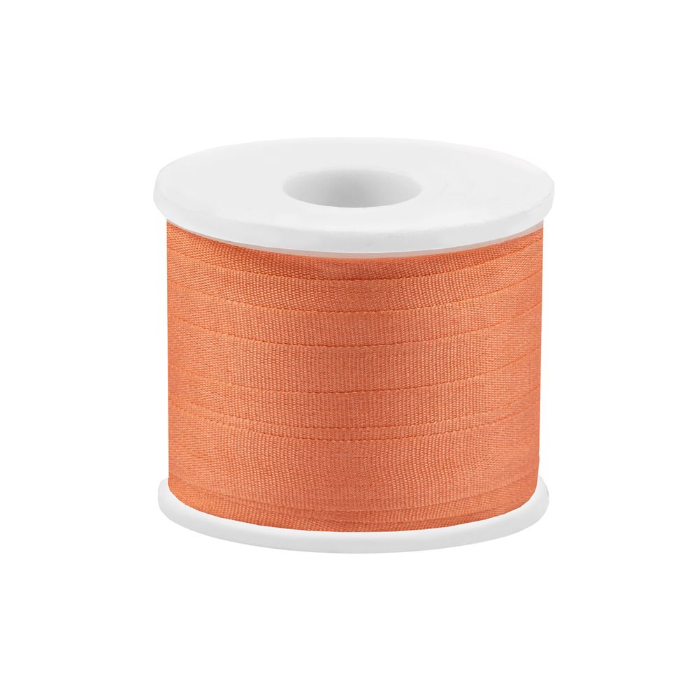 Лента (тесьма) шелковая 7.0 мм / 45.5±0.5 метров, №056 бл. оранжевый, Gamma SR-7