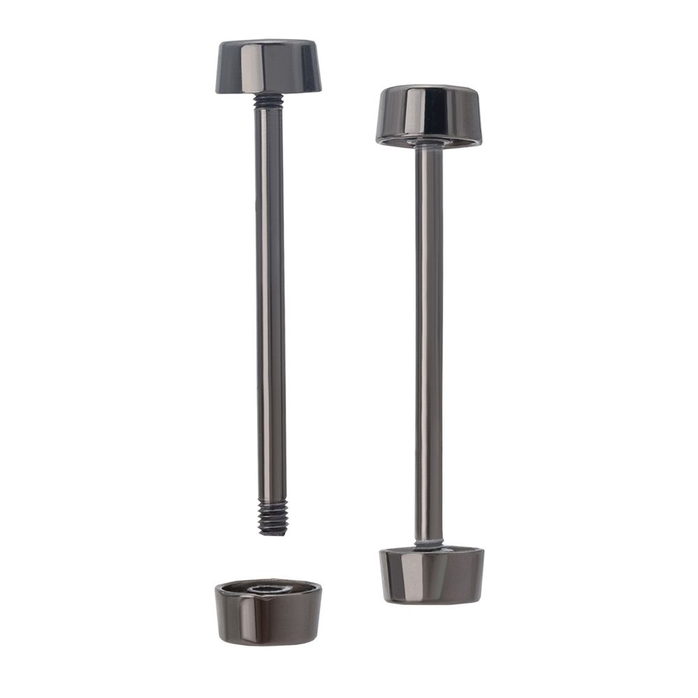 Шпилька для сумки 38/10 мм с таблеткой ⌀10 мм, металл, черный никель, 10 шт