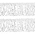 Бахрома отделочная 60.0 мм / 25 метров, 001 белый