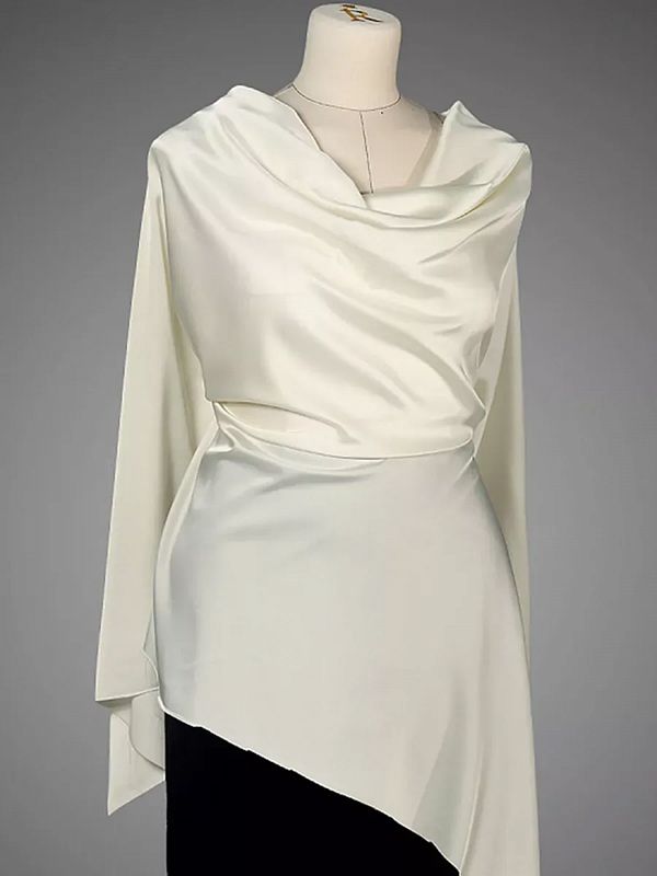 Шелк Армани 90 г/м², 150 см / 25 метров, TBYArm-073, цв.73 молочный