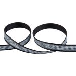 Лента атласная с рисунком 12.0 мм / 22.8 метров, P 113/001 черный/белый, Gamma ALP-121