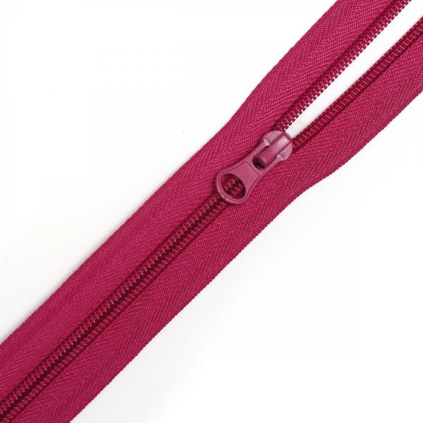 Молния спираль (витая) Т5 (5 мм) 1 зам., н/раз., 18 см, цв.S258 яр.фуксия уп.50 шт