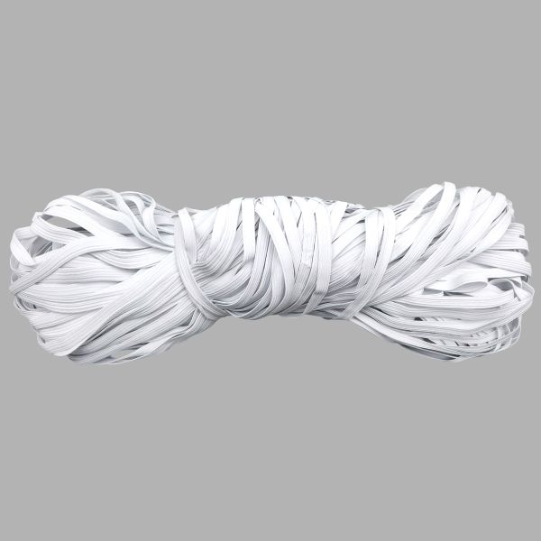 Резинка бельевая (стандартная) 8.0 мм / 100 метров, белый