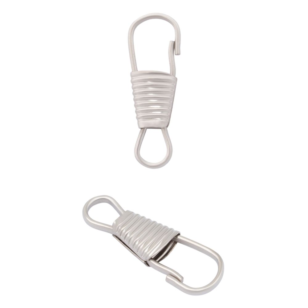 Карабин-крючок металл 04 мм (25х8 мм), никель, 100 шт