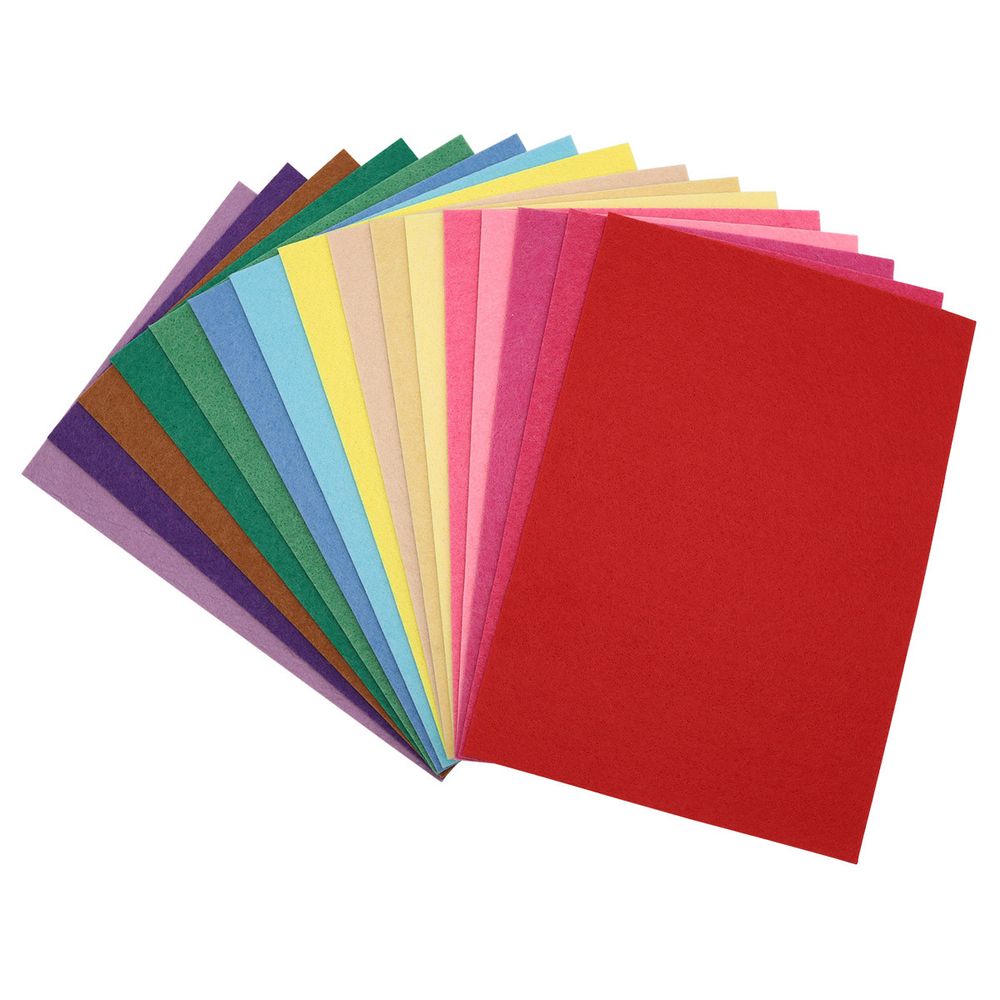 Фетр листовой жесткий 3.0 мм, 20х30 см, ассорти, 16 штук Astra&Craft (1)