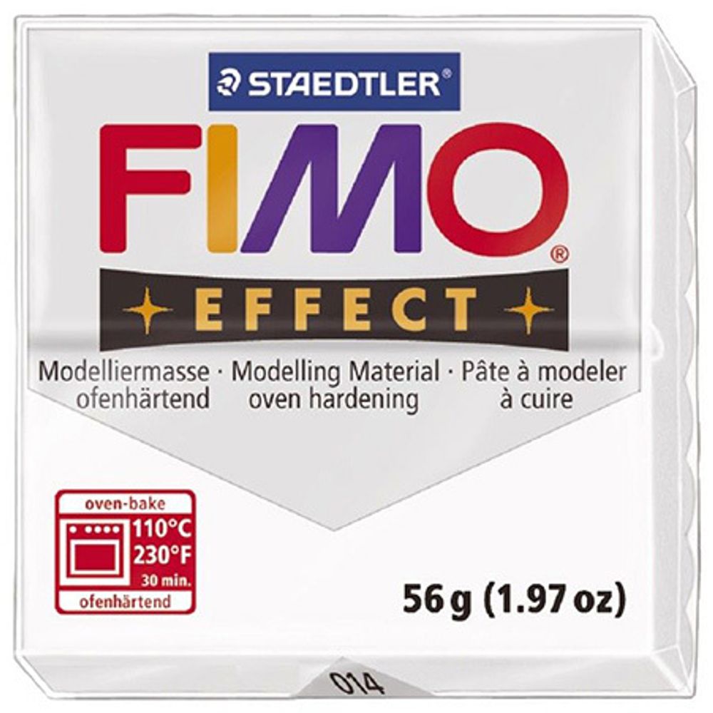 Полимерная глина Fimo Effect, 56 г, прозрачный