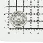 Кнопка пришивная металл ⌀25.0 мм, никель, 4 шт, КПР1