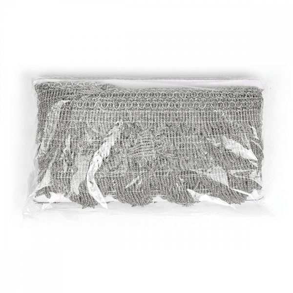 Тесьма отделочная 40 мм, 13-5061 цв.серебро уп.13.71м