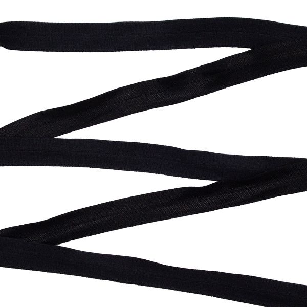 Резинка бельевая (окантовочная) блестящая 18.0 мм / 50 метров, черный