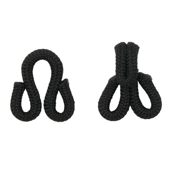 Крючки пришивные в оплетке 10х25 мм, цв.черный, 100 шт