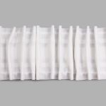 Лента (тесьма) шторная: сборка параллельная (1:2.5) 80 мм / 50 метров, (3 ряда петель, 2 шнура), белый, C180