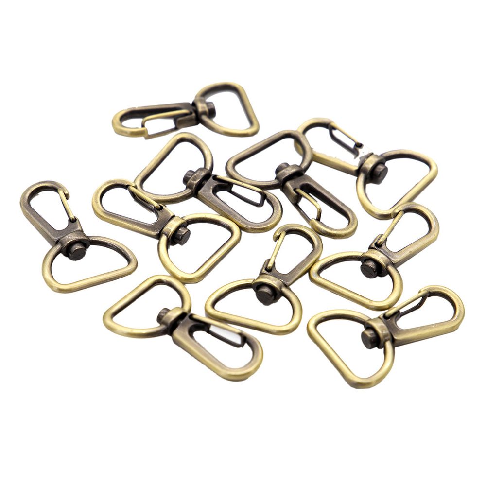 Карабин металл 20.0 мм (40х25 мм), антик, 10 шт