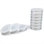 Нитки спандекс без оплетки ⌀0.5х1 мм, 30 м, белый, 10 катушек