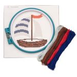 Набор для вышивания нитками Hobby&Pro Kids, Кораблик 19х19см