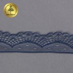 Кружево отделочное в стиле "трикотаж" 30 мм, TBY 1667, цв.04 т.синий, уп.27.4м