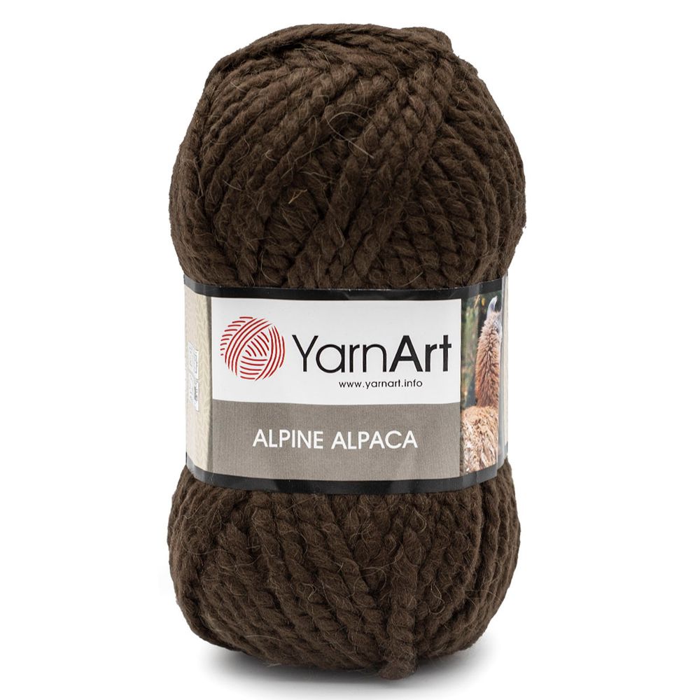 Пряжа YarnArt (ЯрнАрт) Alpine Alpaca / уп.3 мот. по 150 г, 120м, 431 коричневый