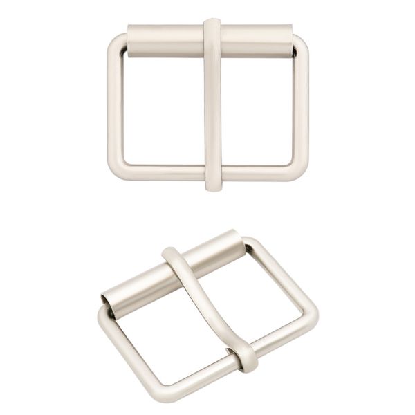 Пряжка прямоугольная 30 мм, металл (Nickel Серебро (никель) матовое), МТ_1864, 6 шт