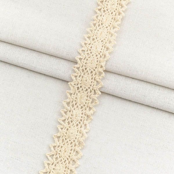 Тесьма отделочная 30 мм / 18.2 метра, А6125 хлопок, вязаная, бежевый, 21226