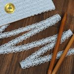 Кружево вязаное (тесьма) 15 мм / 10 метров, D1010, тонкая нить, цв.F183 голубой, Kruzhevo