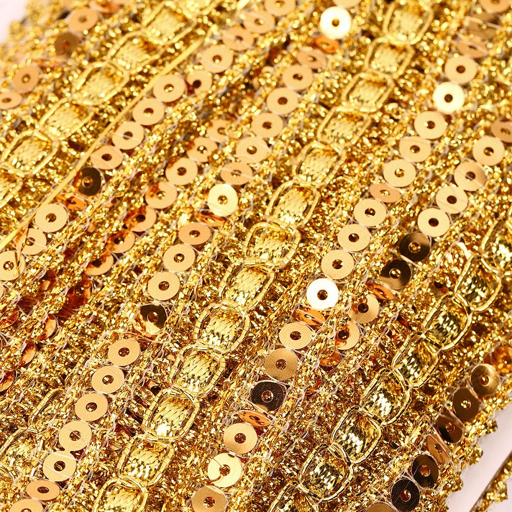 Тесьма отделочная 35 мм / 13.71 метров, TBY 902 цв.золото