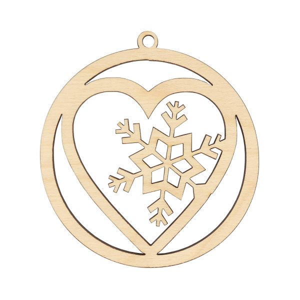 Заготовка для декорирования Снежинка в сердце 8,5*7,9*0,3см Astra&Craft L-2108