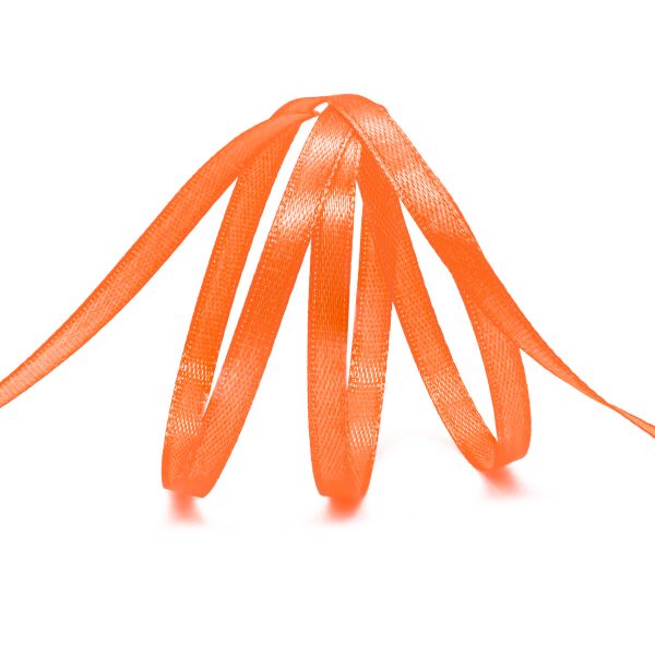 Лента атласная 1-сторонняя 6.0 мм / 22.86±1 метров, 044 оранжевый, Globus