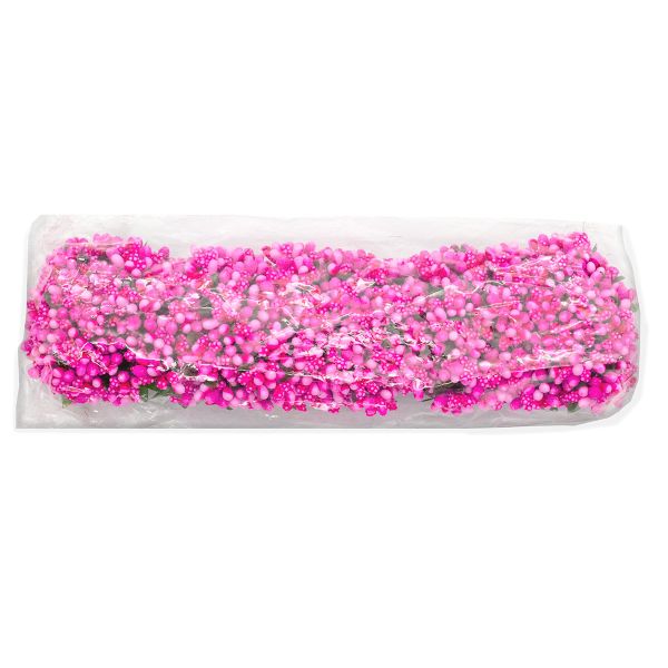 Цветы искусственные декоративные 2см (12 штук) (пурпурный)