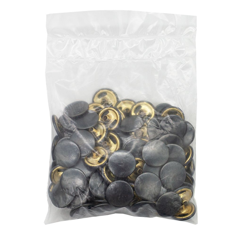 Часть кнопки Альфа (S-образная) ⌀15 мм (A-часть), 5/15 05 BRASS, цв.черный, 100 шт, BIG