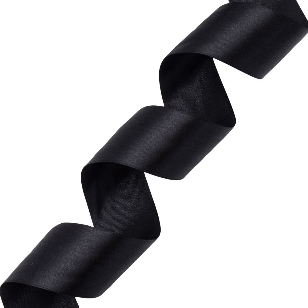 Лента атласная 1-сторонняя 50.0 мм / 22.86±1 метров, аналог 7730446, 39 черный, DDZ2401, Globus