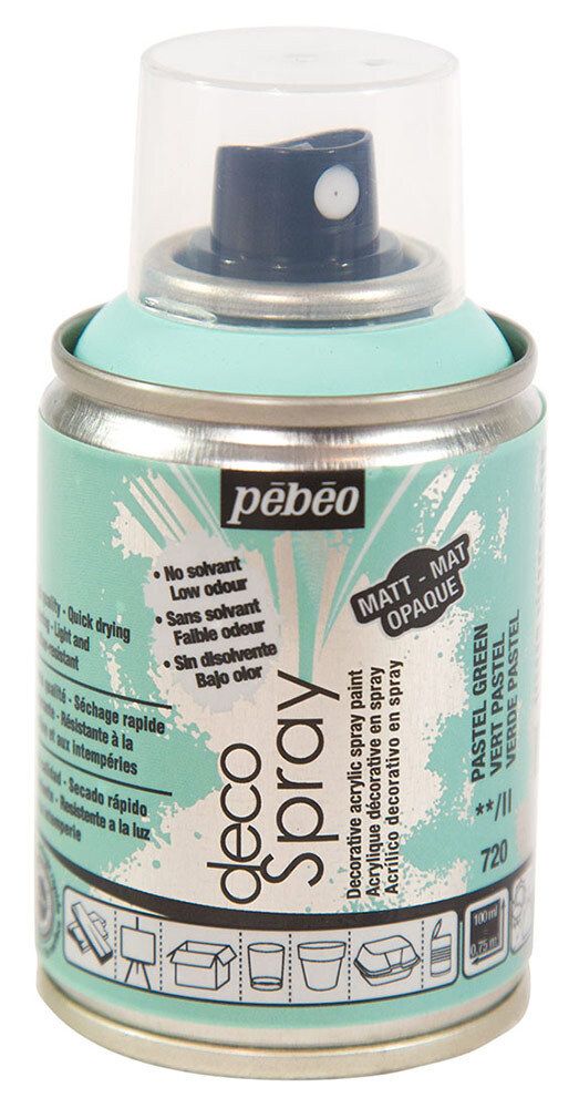 Краска на водной основе аэрозольная decoSpray 100 мл, 093720 пастельно-зеленый, Pebeo