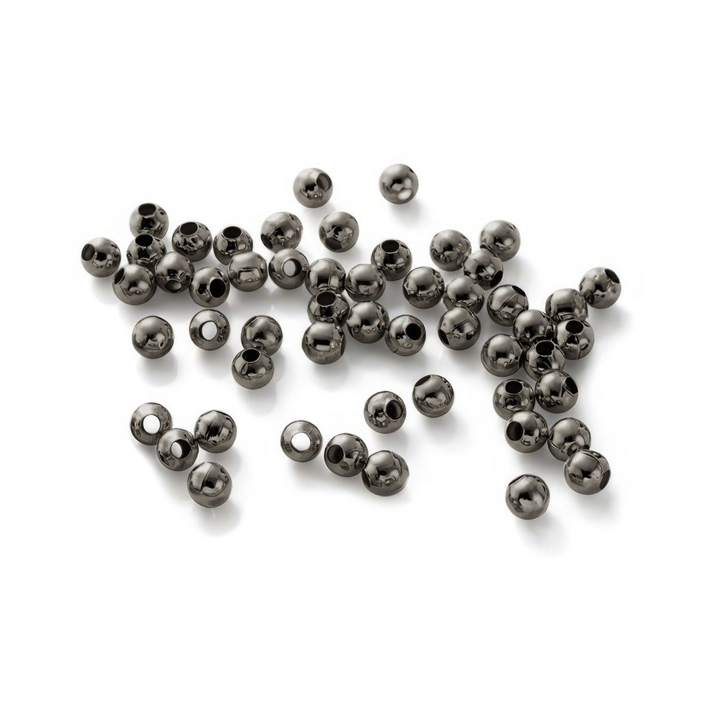 Бусины железо ⌀4.5 мм, 50 шт, №03 под черный никель, DC-045