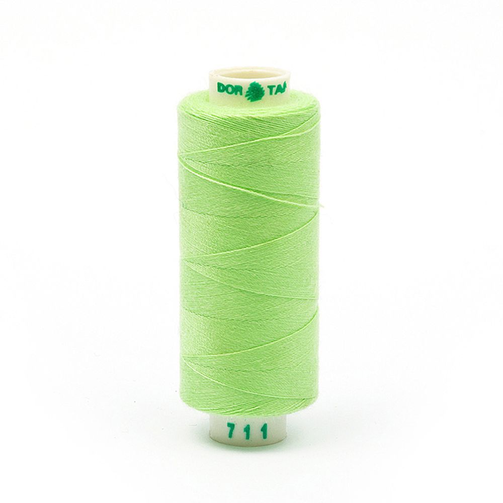 Нитки швейные бытовые Dor Tak 40/2, 366 м / 10 кат., 711 св.зеленый