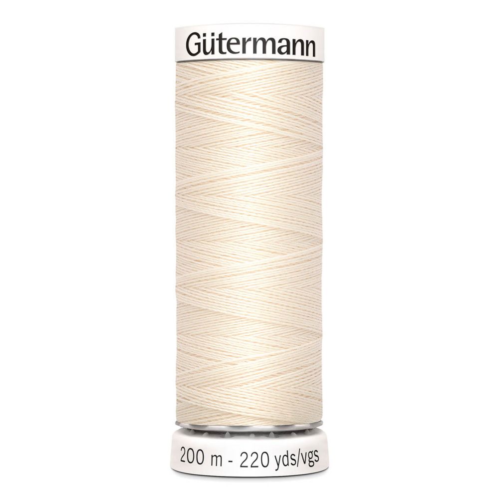 Нитки универсальные Gutermann Sew-all, 200м, 802 молочно-бежевый