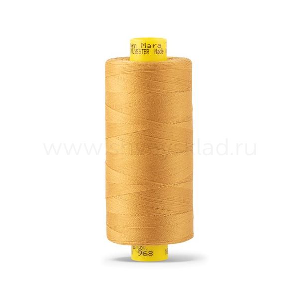 Нитка универсальная Gutermann Mara 120/2, 1000 м, 700207, 968 золотой, 1 катушка