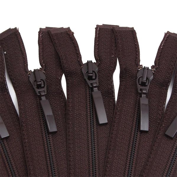 Молния спираль (витая) Arta Т5 (5 мм) 1 зам., разъем., 70 см, цв. 141 т.коричневый, уп.5 шт