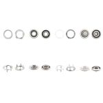 Кнопка рубашечная (джерси) открытая ⌀9.5 мм, ≈1440 шт, МЕТАЛЛ, эмаль, 101 белый матовый, NEW STAR