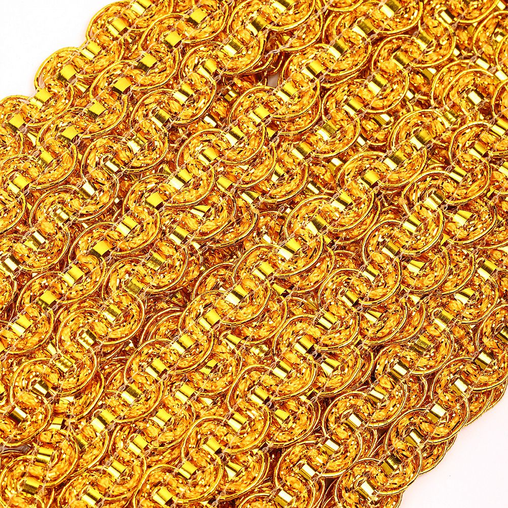 Тесьма отделочная 10 мм / 13.71 метров, TBY 918 цв.золото