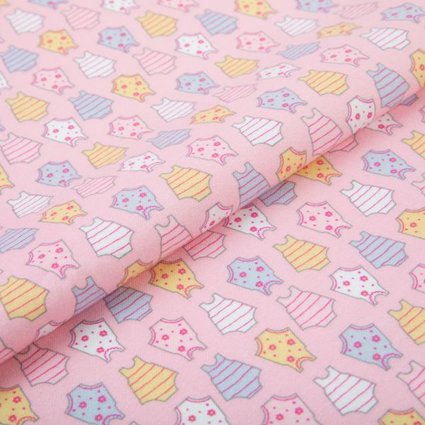 Ткань для пэчворка Peppy Молочные сны фланель, рулон 112 см / 5 метров, МС-05 розовый, Peppy