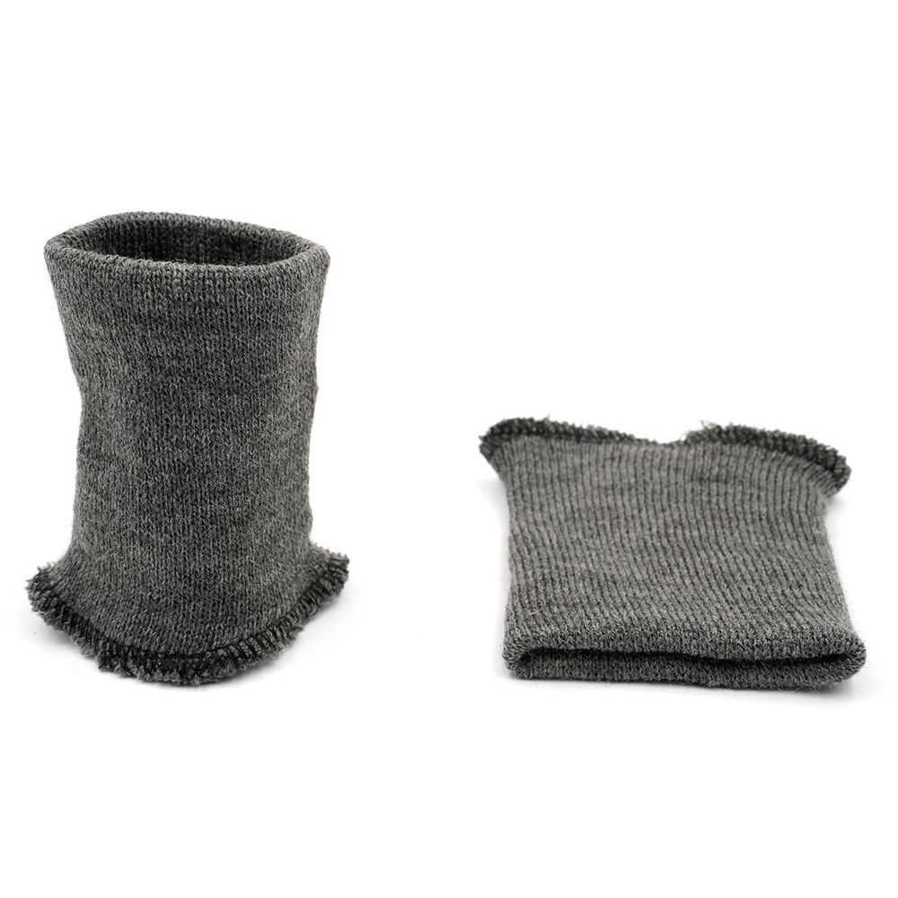 Манжеты трикотажные 8.0х9.5 см, 1 пара, средней плотности 14 кл, 1х1, В-78 асфальт, серый меланж