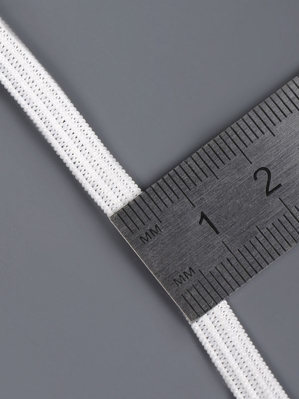 Резинка бельевая (стандартная) 6.0 мм / 200 метров, 3.9 г, вязаная, белый