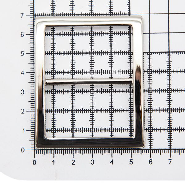 Пряжка регулировочная металл 45 мм. никель, 2 шт, BIG