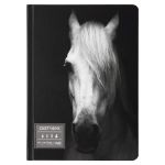 Скетчбук A5 200 г/м², 200 г/м², 20.3х14.5 см, твердый переплет 40 л, 03_Horse in black, Аква-колор IZO-SBS-0740