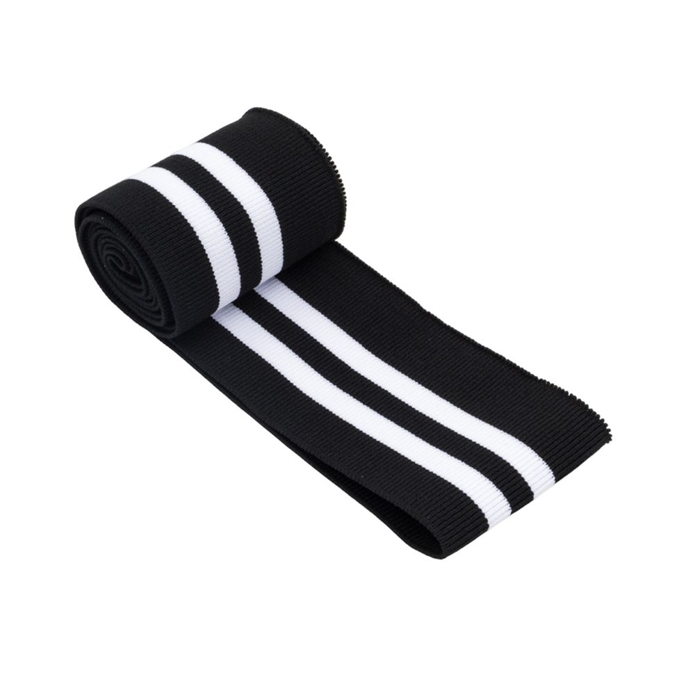 Подвяз (довяз) трикотажный 6.0х120.0 см, черный с белым, CL-053